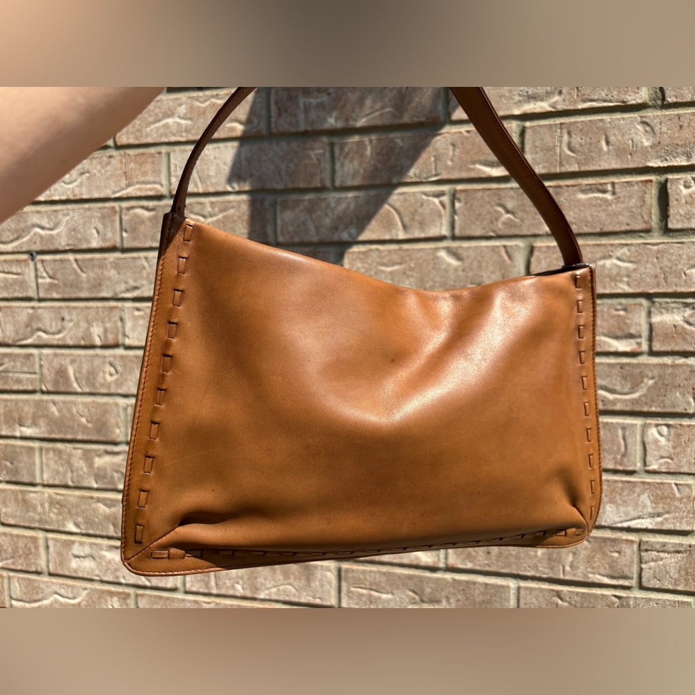 Vintage Coach East West Hobo 9467 Vicuña Calfskin Whipstitch Shoulder Bag
